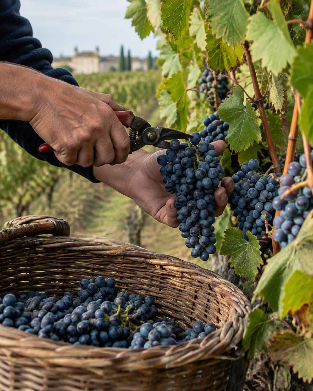Vendanges manuelles au sécateur